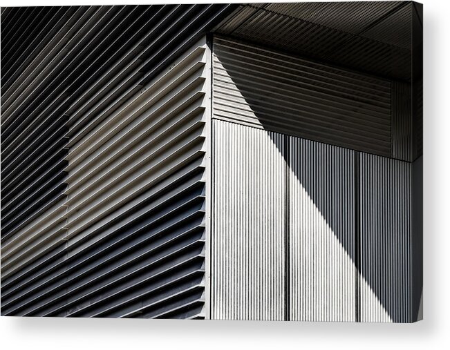 Architecture Acrylic Print featuring the photograph Horizontalis + Verticalis by Linda Wride