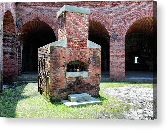 Fort Massachusetts Acrylic Print featuring the photograph Hot Shot Furnace by Susan Rissi Tregoning