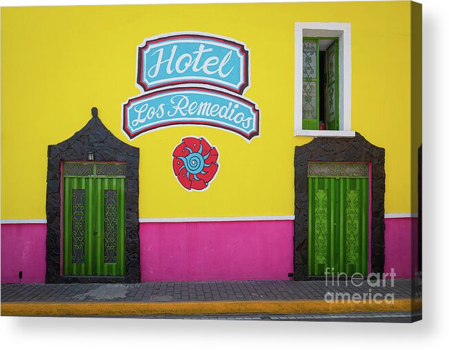 America Acrylic Print featuring the photograph Hotel Los Remedios by Inge Johnsson