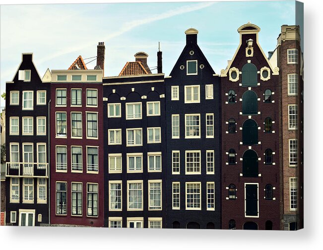 North Holland Acrylic Print featuring the photograph Houses In Amsterdam, Netherlands by Photo By Ira Heuvelman-dobrolyubova