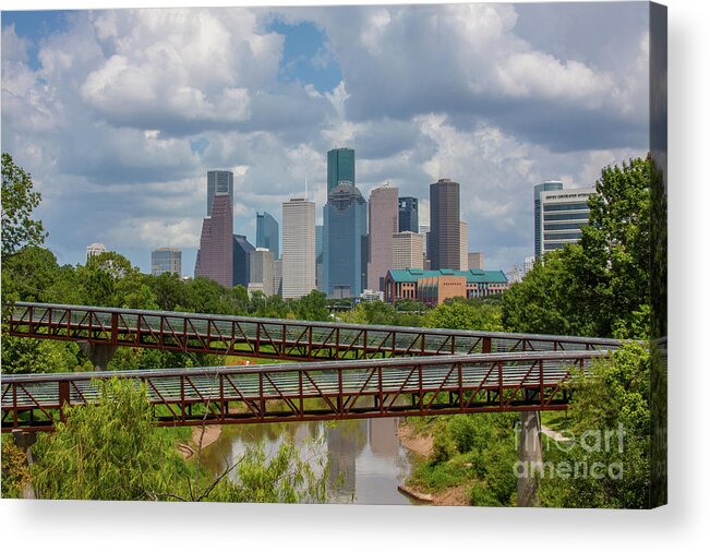 Houston Texas Acrylic Print featuring the photograph Houston Cityscape 2 by Jim Schmidt MN