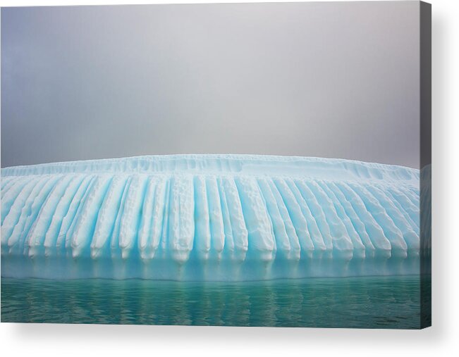 Melting Acrylic Print featuring the photograph Iceberg Along The Antarctic Peninsula by Mint Images - David Schultz