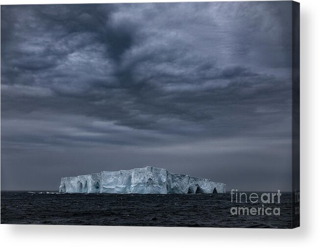 South Georgia Acrylic Print featuring the photograph Iceberg and Clouds by Patti Schulze