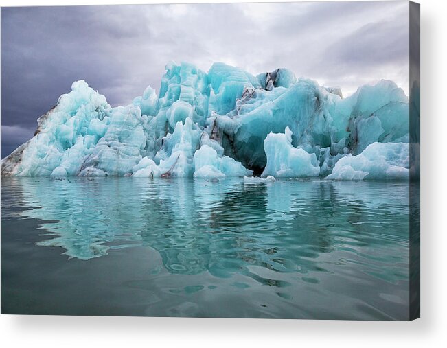 Heike Odermatt Acrylic Print featuring the photograph Iceberg In Yoldiabukta by Heike Odermatt