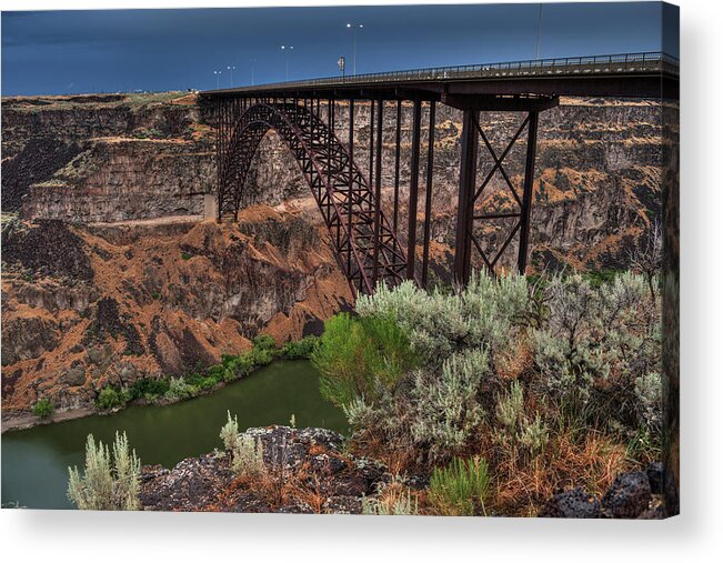 Idaho Acrylic Print featuring the photograph Idaho - Perrine Memorial Bridge 001 by Lance Vaughn