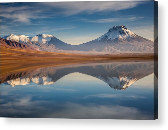 Landscapes Acrylic Print featuring the photograph Idyllic Lake Lejia Reflection by Travelart