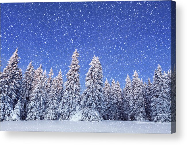 Scenics Acrylic Print featuring the photograph Idyllic Winter Day by Borchee