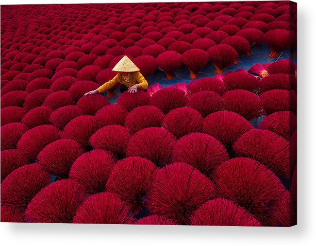 Incense Acrylic Print featuring the photograph Incense Drying by Azim Khan Ronnie