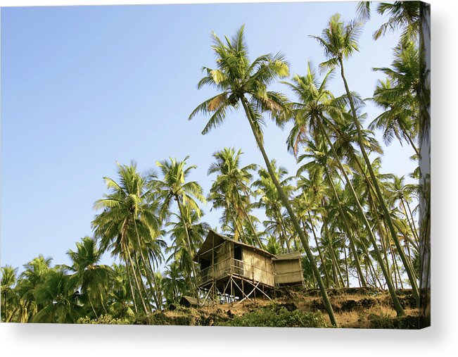 Scenics Acrylic Print featuring the photograph India, Goa, Beach Huts On Palolem by Sydney James