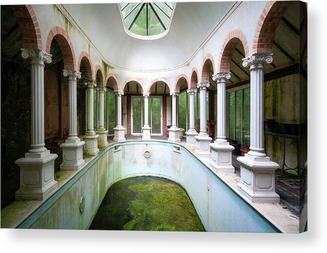 Abandoned Acrylic Print featuring the photograph Indoor Pool by Roman Robroek