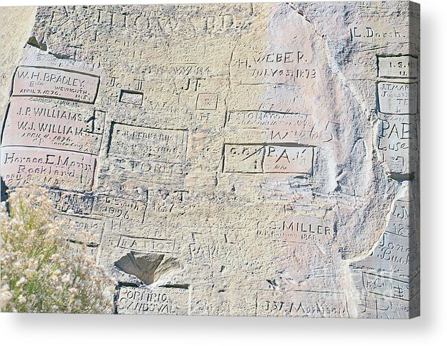 Inscription Rock Acrylic Print featuring the photograph Inscription Rock El Morro by Debby Pueschel