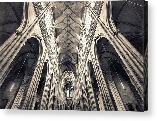 Arch Acrylic Print featuring the photograph Inside Of St. Vitus Church by Shan.shihan