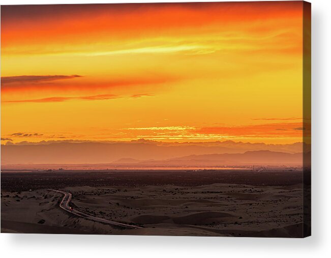 Sunset Acrylic Print featuring the photograph Into the Sunset by Local Snaps Photography