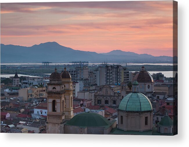 Scenics Acrylic Print featuring the photograph Italy, Sardinia, Cagliari, Stampace by Walter Bibikow
