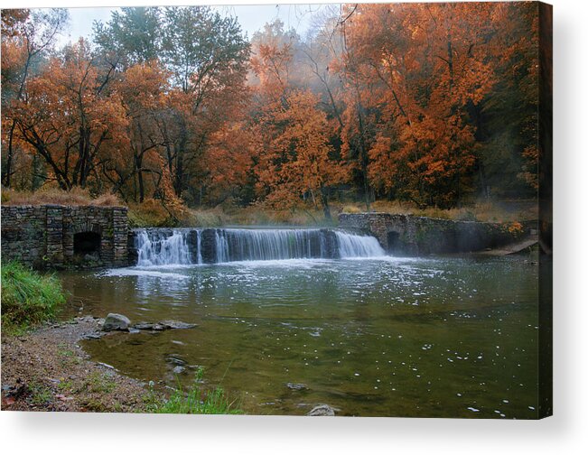 It's Acrylic Print featuring the photograph It's Autumn in Valley Forge by Bill Cannon