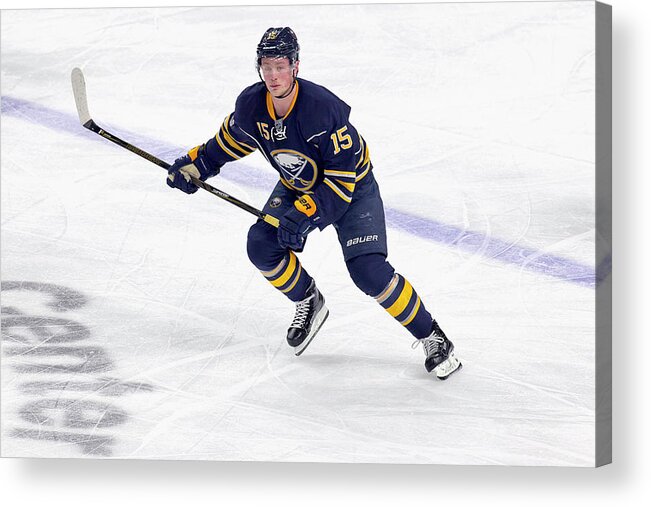 Jack Eichel Acrylic Print featuring the photograph Jack Eichel Buffalo Sabres by Peter Chilelli