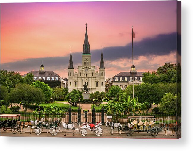 Horse Acrylic Print featuring the photograph Jackson Square New Orleans by Seanpavonephoto