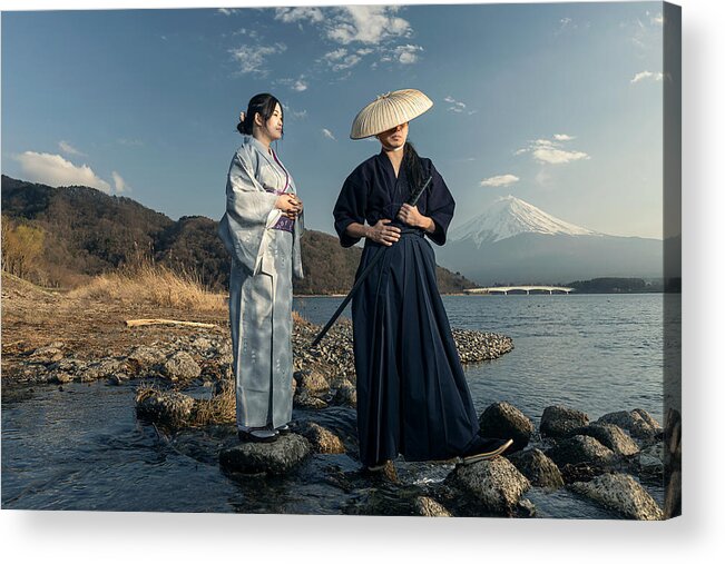 Woman Acrylic Print featuring the photograph Japan Love Story by Mieke
