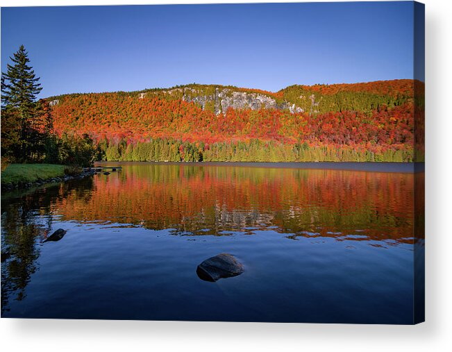 Jobs Pond Acrylic Print featuring the photograph Jobs Pond Reflection by Tim Kirchoff