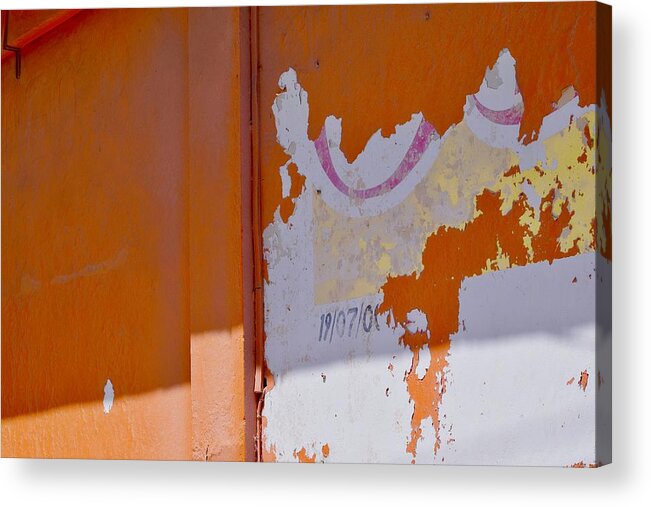 Chipping Paint Acrylic Print featuring the photograph July 19 2000 by Debra Grace Addison