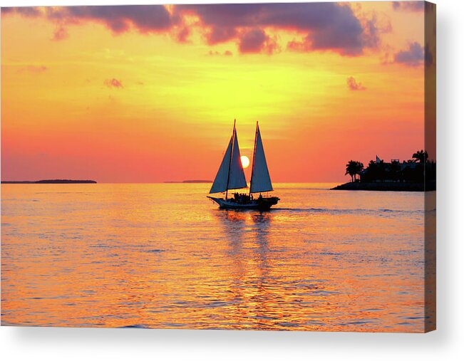 Sea Acrylic Print featuring the photograph Key West Sunset by Iryna Goodall