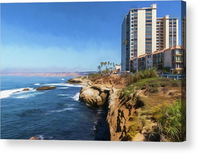 2019 Acrylic Print featuring the photograph La Jolla Ocean View by Wade Brooks