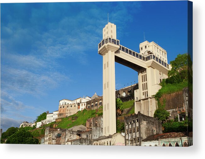 Bahia State Acrylic Print featuring the photograph Lacerda Elevator In Salvador by Luoman