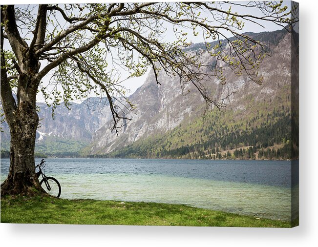 Scenics Acrylic Print featuring the photograph Lake On Mountains by Mauro grigollo