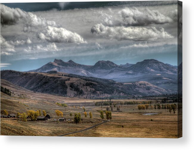 Tranquility Acrylic Print featuring the photograph Lamar Valley, Yellowstone by Jill Clardy