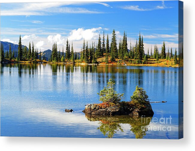 Landscape Acrylic Print featuring the photograph Crystal Lake near Packwood Washington by Robert C Paulson Jr