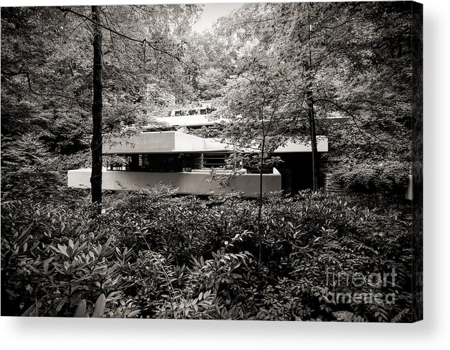 Frank Lloyd Wright Acrylic Print featuring the photograph Landscape View Fallingwater Frank Lloyd Wright Architect by Chuck Kuhn