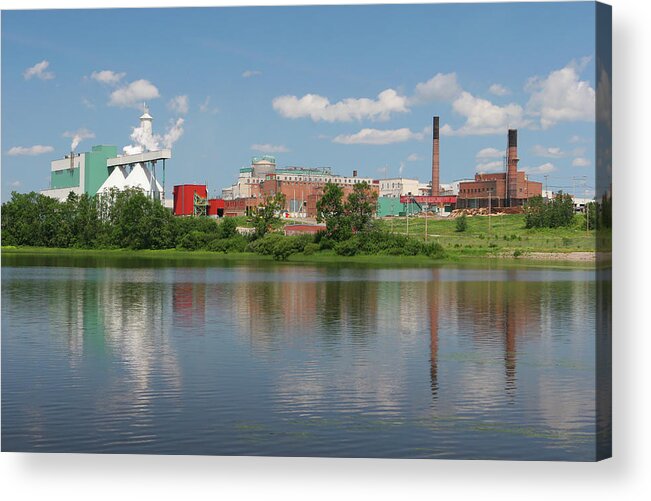 Problems Acrylic Print featuring the photograph Large Pulp And Paper Industry by Buzbuzzer