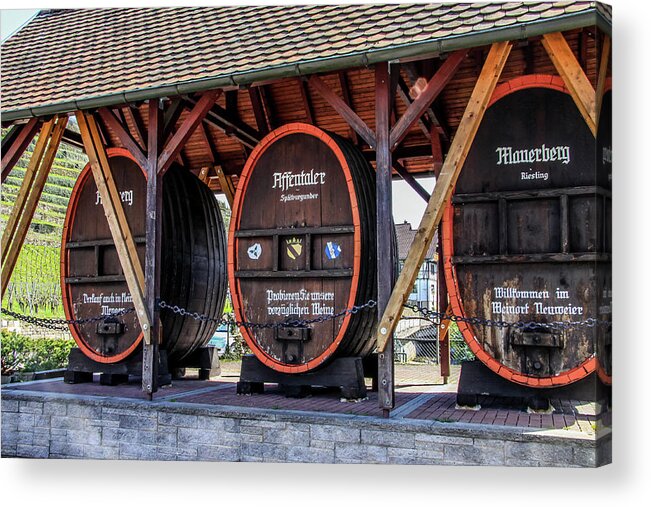 Baden-wurttemberg Acrylic Print featuring the photograph Large Wine Casks by Dawn Richards