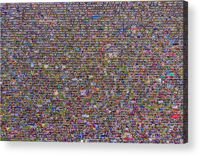 Eid Acrylic Print featuring the photograph Largest Eid Congregation by Azim Khan Ronnie