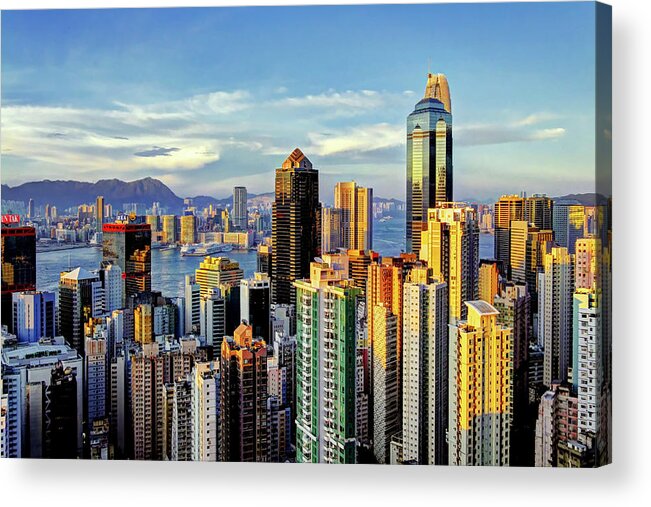 Tranquility Acrylic Print featuring the photograph Late Afternoon, Central Hong Kong by Igor Prahin