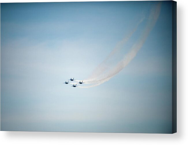 Blue Angels Acrylic Print featuring the photograph Leveling Out by Mark Duehmig