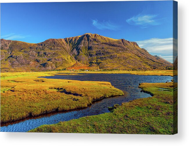 Highlands Acrylic Print featuring the photograph Liathach and Torridon village by David Ross