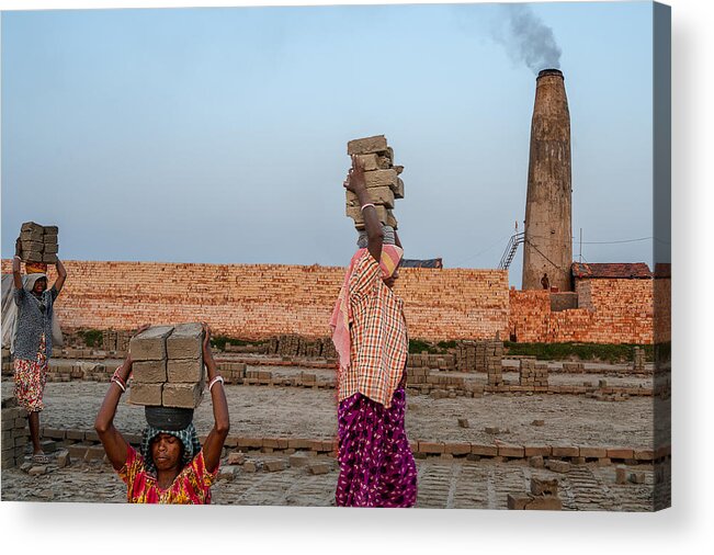 Portrait Acrylic Print featuring the photograph Life In Brickfield by Sudipta Chakraborty