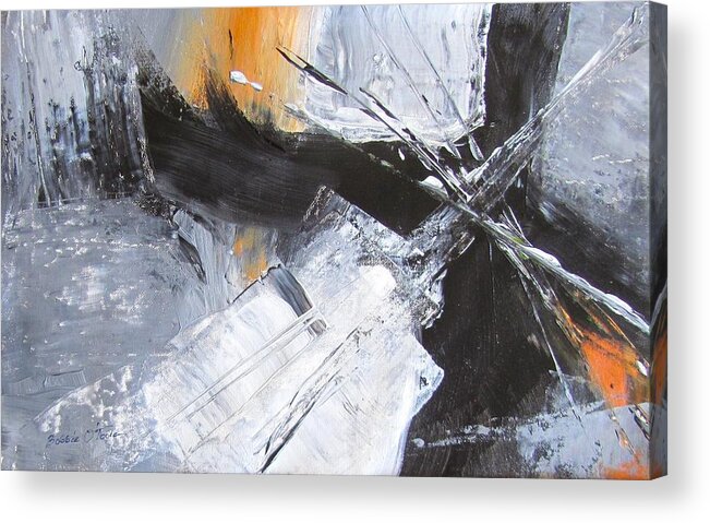 Rust Acrylic Print featuring the painting Life's Cross Roads by Barbara O'Toole