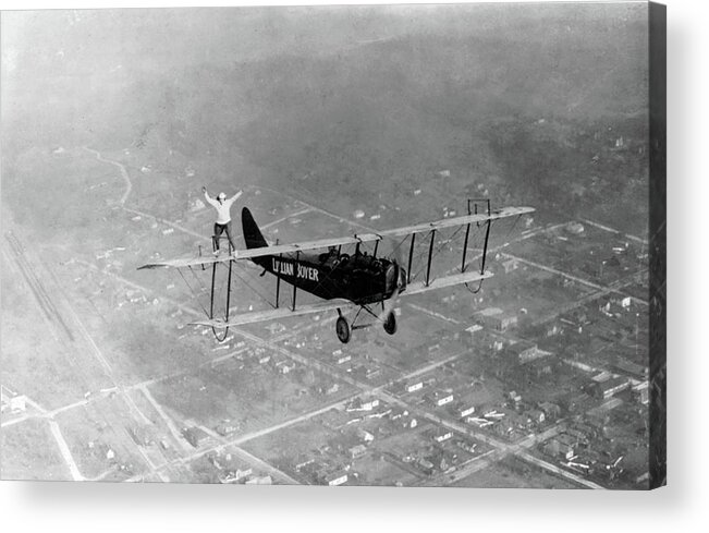 1920s Acrylic Print featuring the photograph Lillian Boyer Wingwalking, 1922 by Science Source
