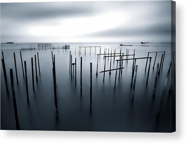 Landscape Acrylic Print featuring the photograph Line by Anjas Setiady