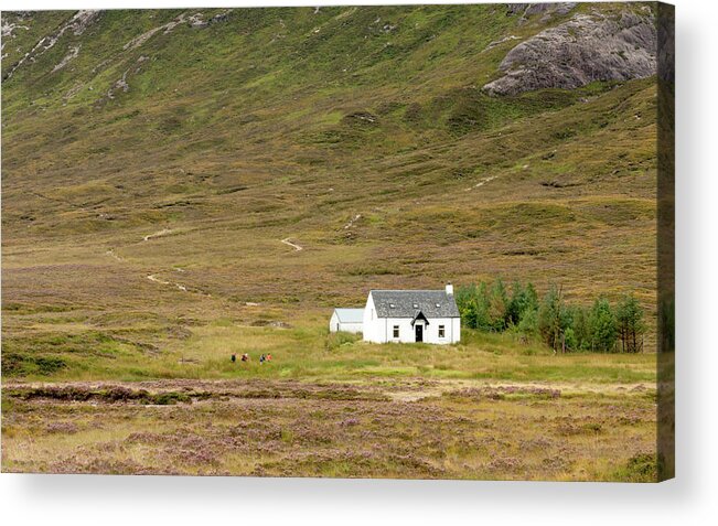 Guesthouse Acrylic Print featuring the photograph Lonely House in Scotland by Michalakis Ppalis