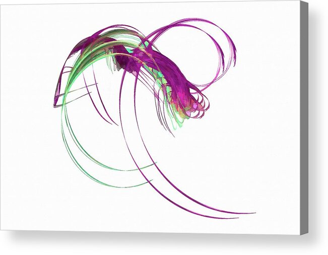 Abstract Art Acrylic Print featuring the digital art Magic Bug Monster Pinkish by Don Northup