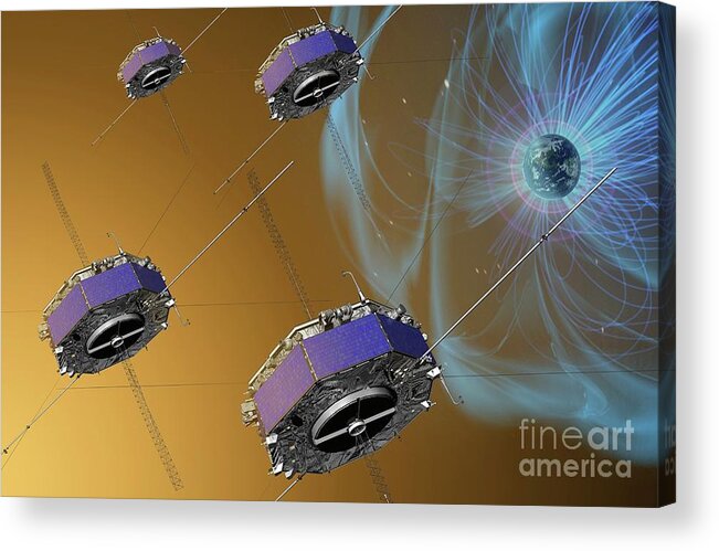 Nobody Acrylic Print featuring the photograph Magnetospheric Multiscale Mission by Nasa/gsfc/science Photo Library