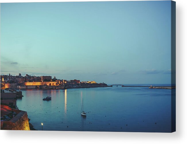 Malta Acrylic Print featuring the photograph Malta Blue 4 by Nisah Cheatham