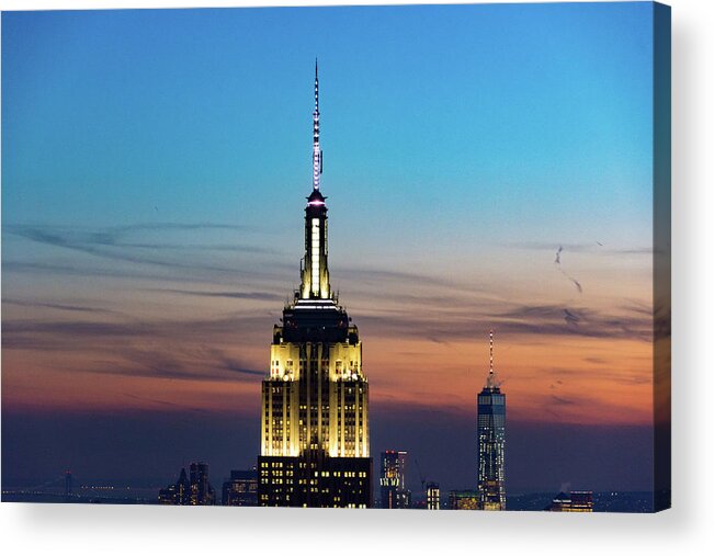 Manhattan Acrylic Print featuring the photograph Manhattan Twilight by Mark Hunter