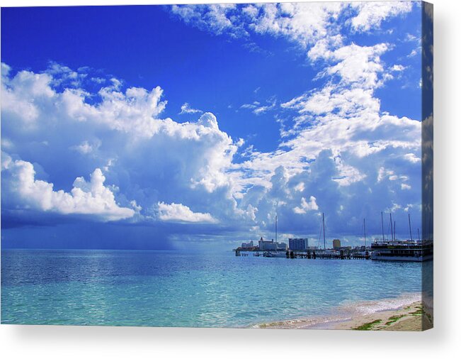 Clouds Acrylic Print featuring the photograph Massive Caribbean clouds by Sun Travels