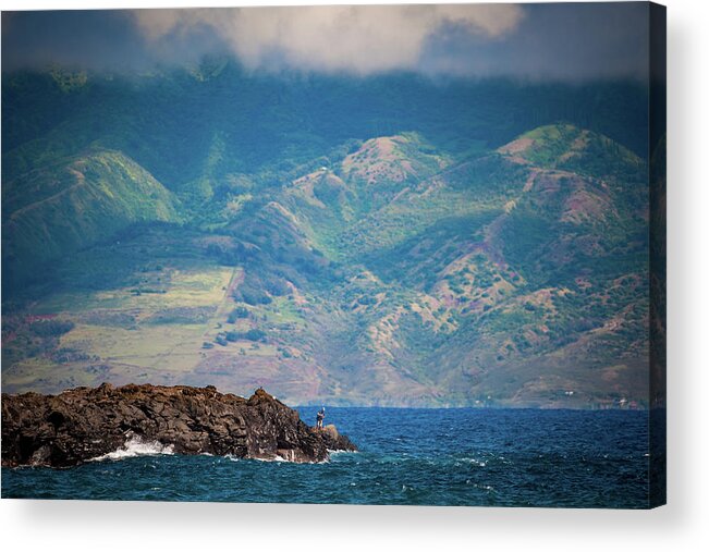Hawaii Acrylic Print featuring the photograph Maui Fisherman by Jeff Phillippi