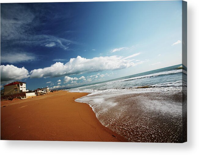 Scenics Acrylic Print featuring the photograph Mediterranean Beach Scene by Peeterv