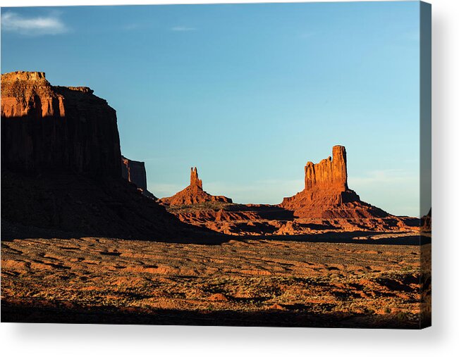 Adam Jones Acrylic Print featuring the photograph Mesa At Sunset, Monument Valley Tribal by Adam Jones
